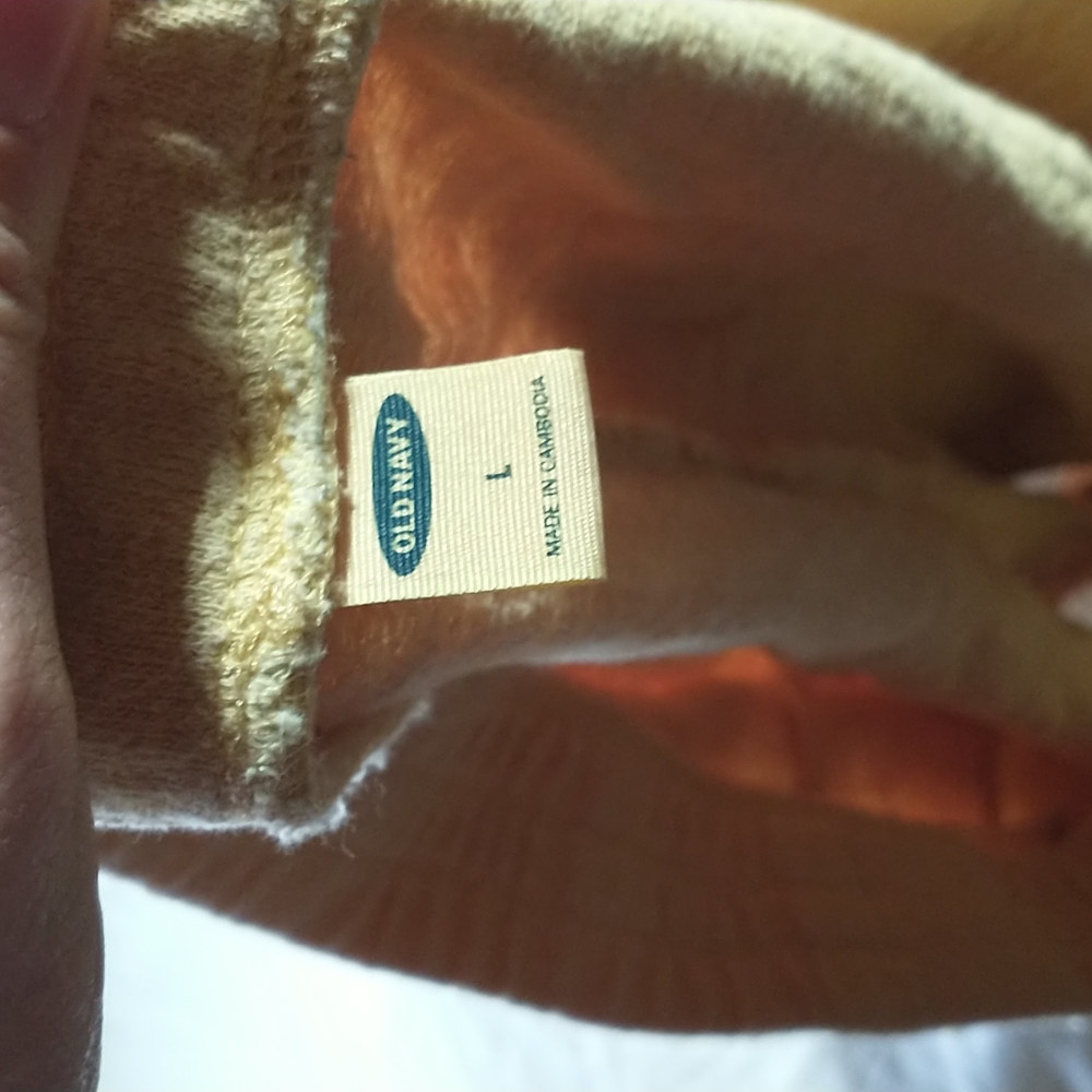 Terry Cloth Shorts, Large, Bright Marigold - Picture 3 of 3